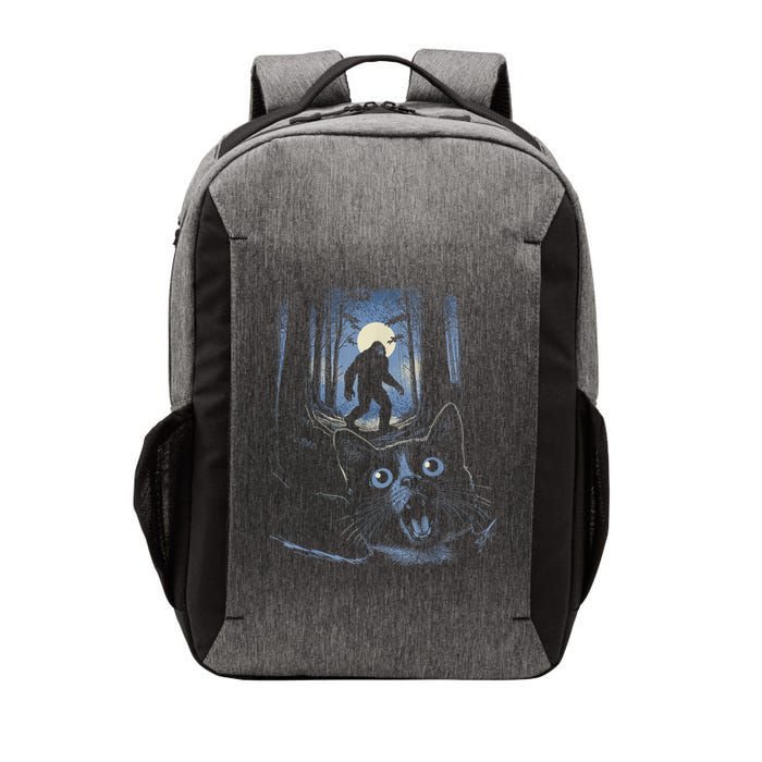 Surprised Scared Cat Selfie With Bigfo Ot Sasquatch Vector Backpack