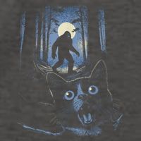 Surprised Scared Cat Selfie With Bigfo Ot Sasquatch Vector Backpack