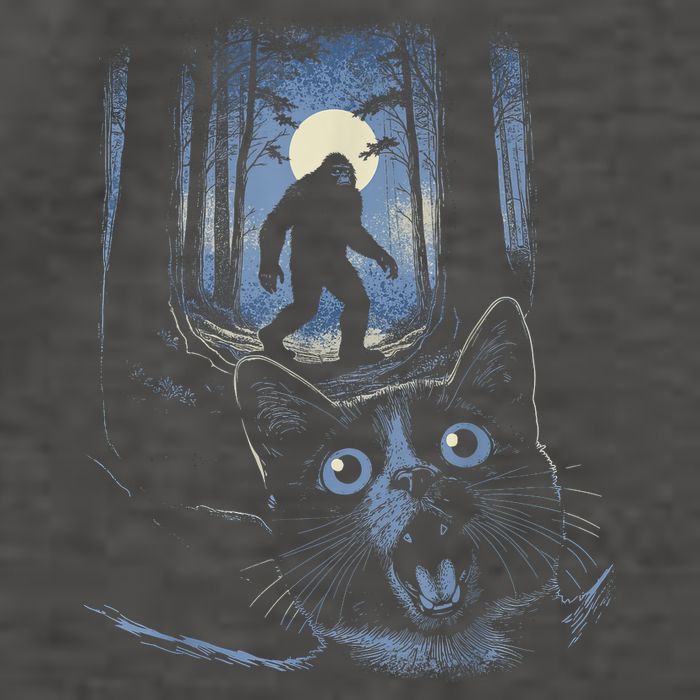 Surprised Scared Cat Selfie With Bigfo Ot Sasquatch Vector Backpack