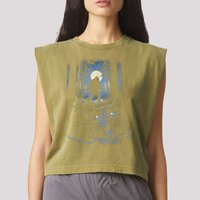 Surprised Scared Cat Selfie With Bigfo Ot Sasquatch Garment-Dyed Women's Muscle Tee