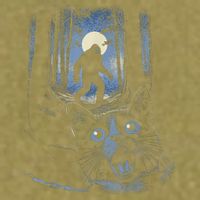 Surprised Scared Cat Selfie With Bigfo Ot Sasquatch Garment-Dyed Women's Muscle Tee
