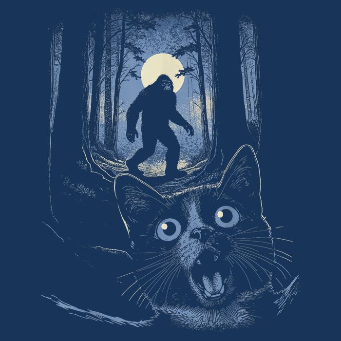 Surprised Scared Cat Selfie With Bigfo Ot Sasquatch Infant Baby Jersey Bodysuit