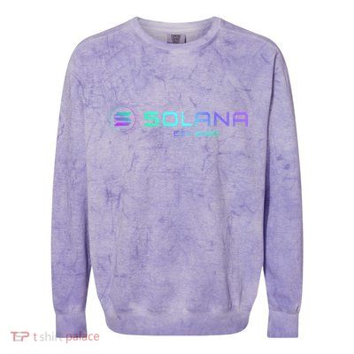 Solana Sol Coin Crypto Logo Blockchain Solana Colorblast Crewneck Sweatshirt