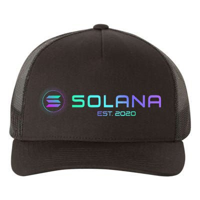 Solana Sol Coin Crypto Logo Blockchain Solana Yupoong Adult 5-Panel Trucker Hat