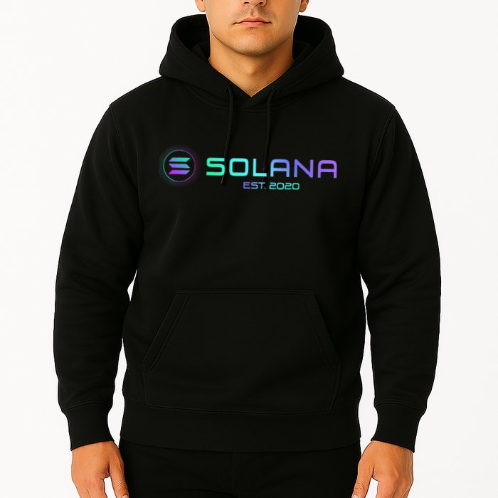 Solana Sol Coin Crypto Logo Blockchain Solana Hoodie