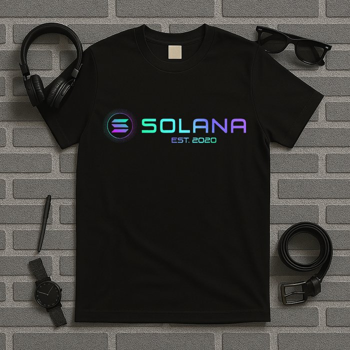 Solana Sol Coin Crypto Logo Blockchain Solana T-Shirt
