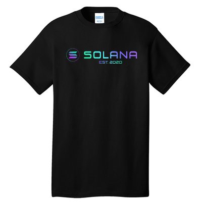 Solana Sol Coin Crypto Logo Blockchain Solana Tall T-Shirt