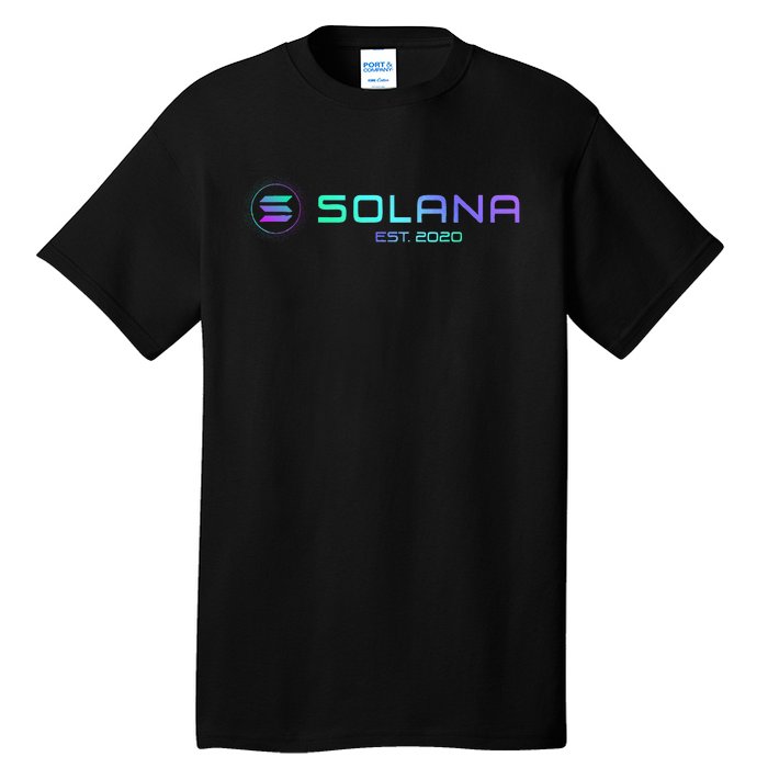 Solana Sol Coin Crypto Logo Blockchain Solana Tall T-Shirt