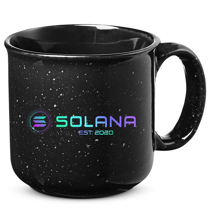Solana Sol Coin Crypto Logo Blockchain Solana 15oz Campfire Ceramic Mug