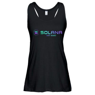 Solana Sol Coin Crypto Logo Blockchain Solana Ladies Essential Flowy Tank