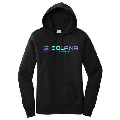 Solana Sol Coin Crypto Logo Blockchain Solana Women's Pullover Hoodie