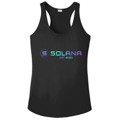 Solana Sol Coin Crypto Logo Blockchain Solana Ladies PosiCharge Competitor Racerback Tank