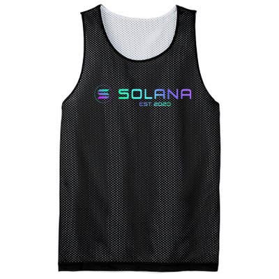 Solana Sol Coin Crypto Logo Blockchain Solana Mesh Reversible Basketball Jersey Tank