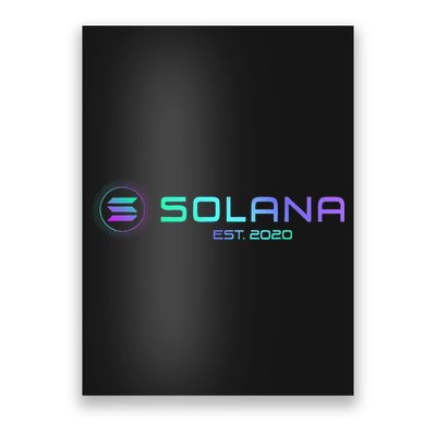 Solana Sol Coin Crypto Logo Blockchain Solana Poster