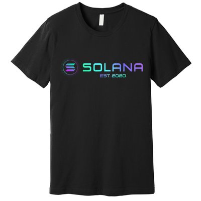 Solana Sol Coin Crypto Logo Blockchain Solana Premium T-Shirt
