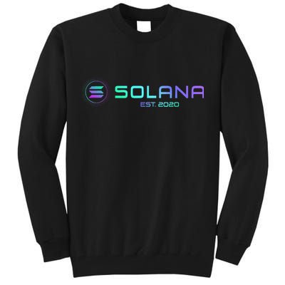 Solana Sol Coin Crypto Logo Blockchain Solana Tall Sweatshirt
