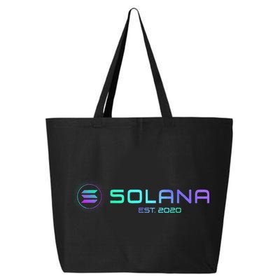 Solana Sol Coin Crypto Logo Blockchain Solana 25L Jumbo Tote