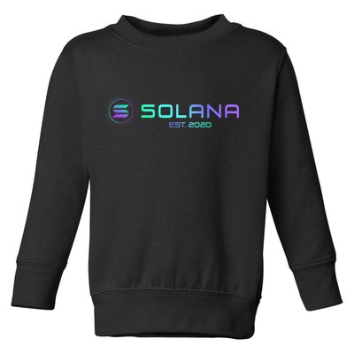 Solana Sol Coin Crypto Logo Blockchain Solana Toddler Sweatshirt