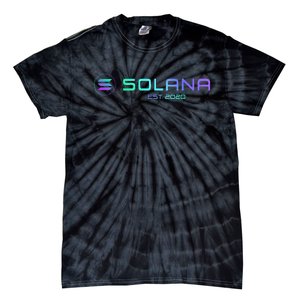 Solana Sol Coin Crypto Logo Blockchain Solana Tie-Dye T-Shirt