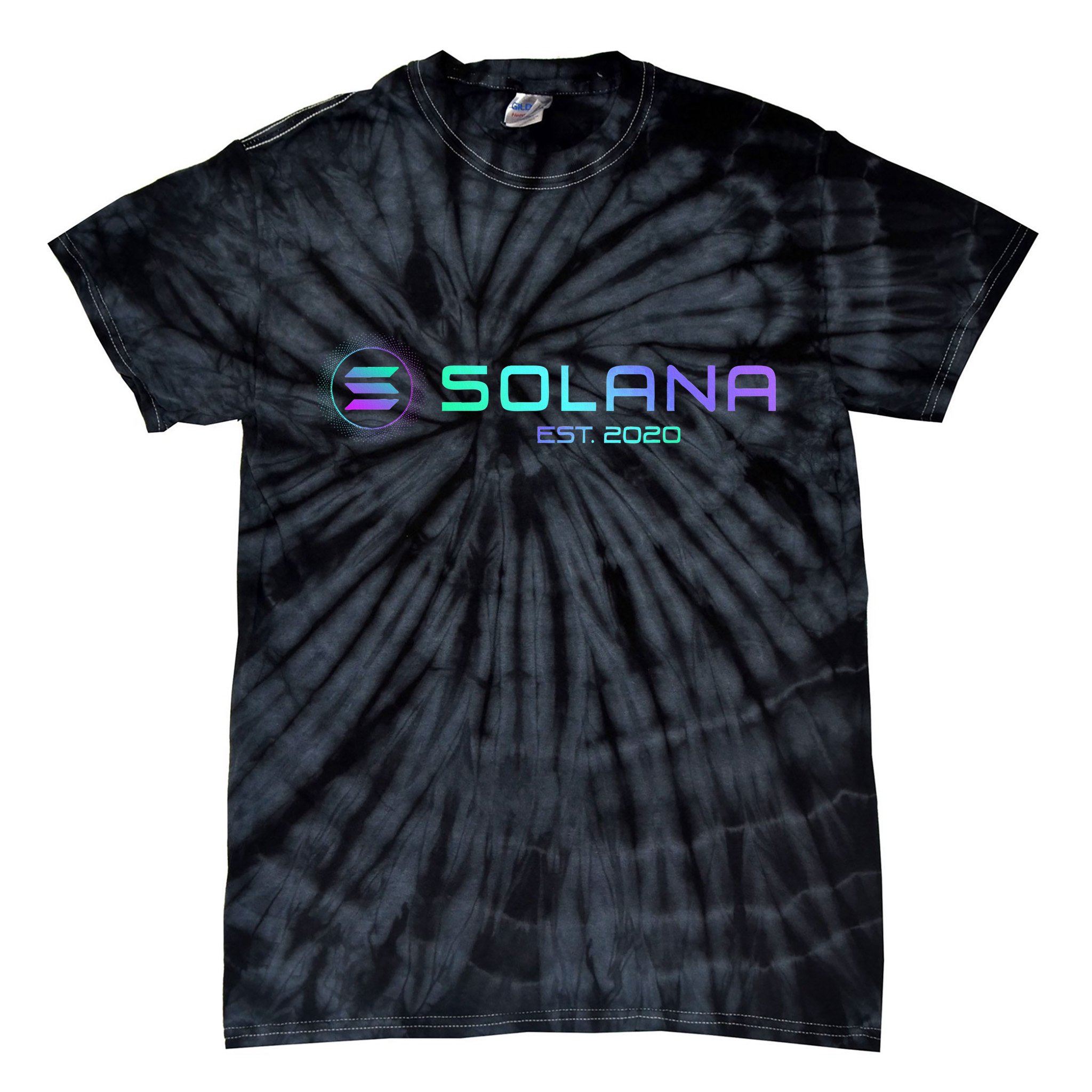 Solana Sol Coin Crypto Logo Blockchain Solana Tie-Dye T-Shirt