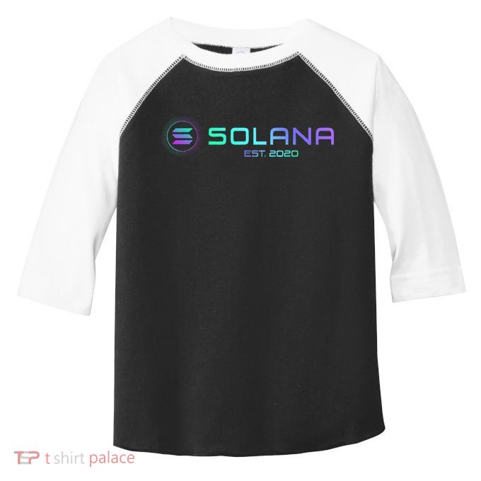Solana Sol Coin Crypto Logo Blockchain Solana Toddler Fine Jersey T-Shirt