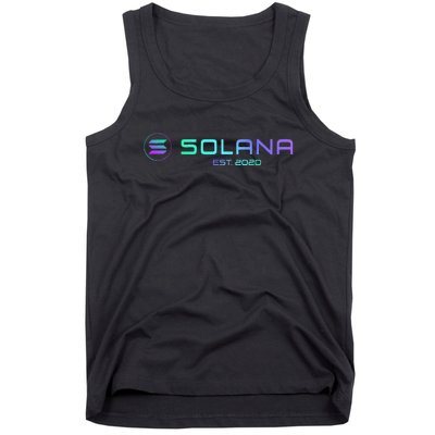 Solana Sol Coin Crypto Logo Blockchain Solana Tank Top