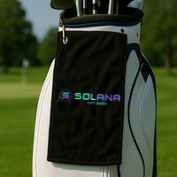 Solana Sol Coin Crypto Logo Blockchain Solana Golf Towel