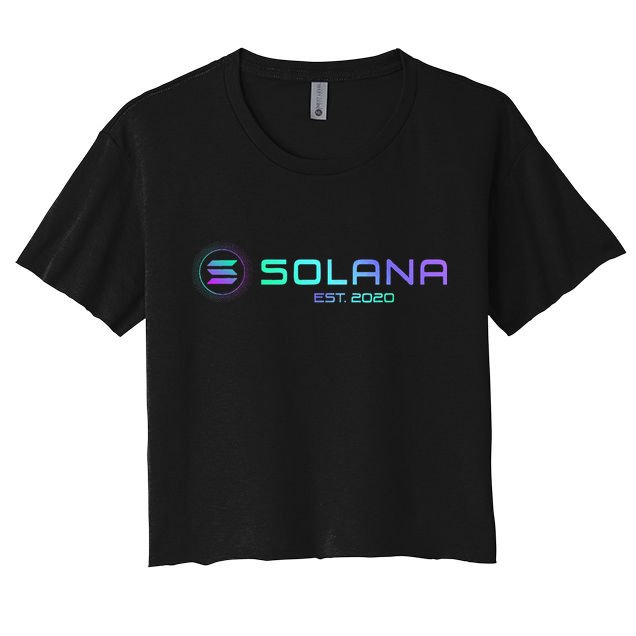 Solana Sol Coin Crypto Logo Blockchain Solana Crop Top