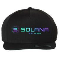 Solana Sol Coin Crypto Logo Blockchain Solana Wool Snapback Cap