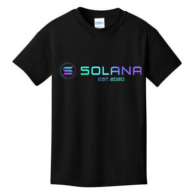 Solana Sol Coin Crypto Logo Blockchain Solana Kids T-Shirt
