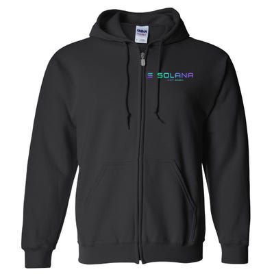 Solana Sol Coin Crypto Logo Blockchain Solana Full Zip Hoodie