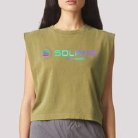 Solana Sol Coin Crypto Logo Blockchain Solana Garment-Dyed Women's Muscle Tee