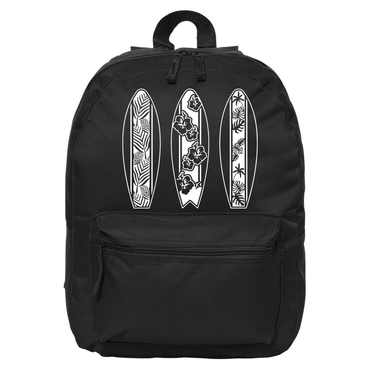 Surfing Surfboard Classic Retro Surfboarder Surfer Surf Life 16 in Basic Backpack