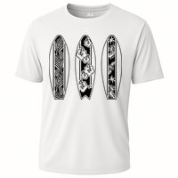Surfing Surfboard Classic Retro Surfboarder Surfer Surf Life Cooling Performance Crew T-Shirt