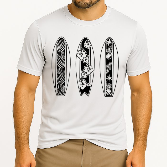 Surfing Surfboard Classic Retro Surfboarder Surfer Surf Life Cooling Performance Crew T-Shirt