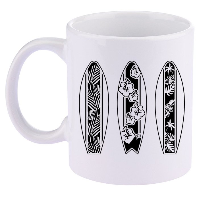 Surfing Surfboard Classic Retro Surfboarder Surfer Surf Life 11oz C Handle Ceramic Mug