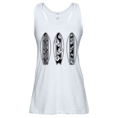 Surfing Surfboard Classic Retro Surfboarder Surfer Surf Life Ladies Essential Flowy Tank