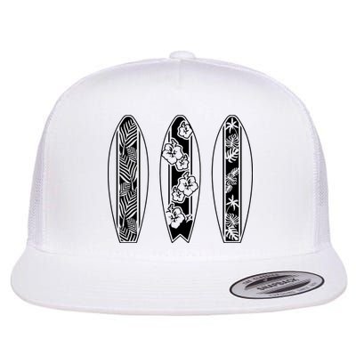 Surfing Surfboard Classic Retro Surfboarder Surfer Surf Life Flatbill Hat