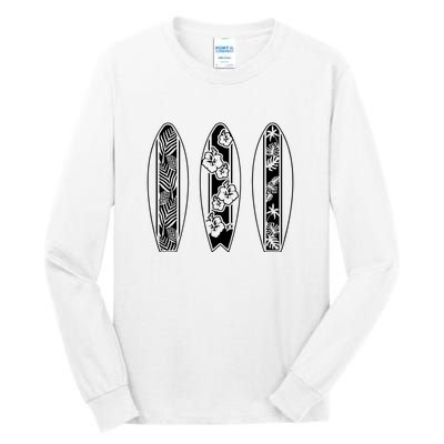 Surfing Surfboard Classic Retro Surfboarder Surfer Surf Life Tall Long Sleeve T-Shirt