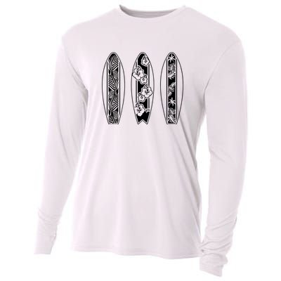 Surfing Surfboard Classic Retro Surfboarder Surfer Surf Life Cooling Performance Long Sleeve Crew