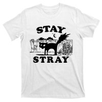 Stay Stray Cat Funny Black Cats Adventure T-Shirt