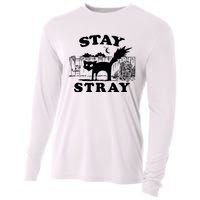 Stay Stray Cat Funny Black Cats Adventure Cooling Performance Long Sleeve Crew