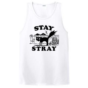 Stay Stray Cat Funny Black Cats Adventure PosiCharge Competitor Tank