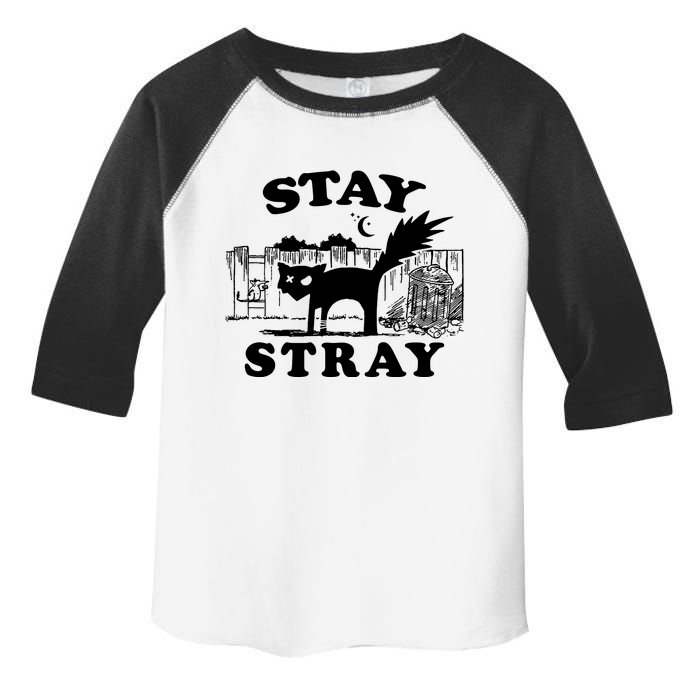 Stay Stray Cat Funny Black Cats Adventure Toddler Fine Jersey T-Shirt