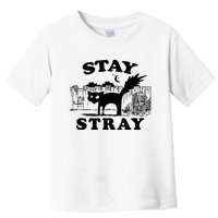 Stay Stray Cat Funny Black Cats Adventure Toddler T-Shirt