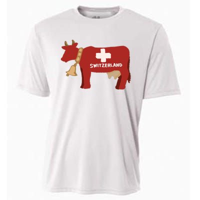 Switzerland Swiss Cow Cooling Performance Crew T-Shirt