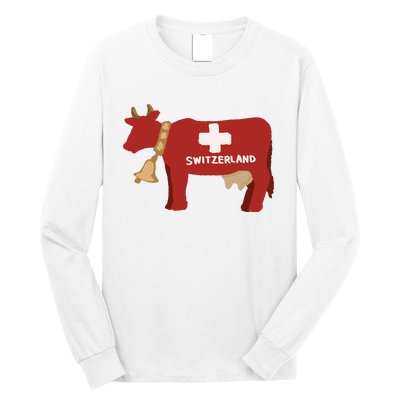 Switzerland Swiss Cow Long Sleeve Shirt