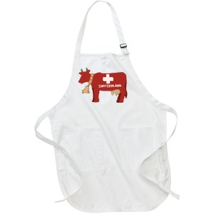 Switzerland Swiss Cow Full-Length Apron With Pockets