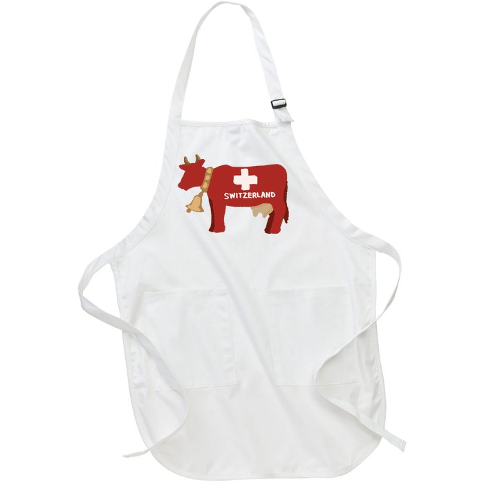 Switzerland Swiss Cow Full-Length Apron With Pockets