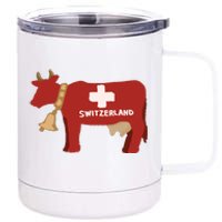 Switzerland Swiss Cow 12 oz Stainless Steel Tumbler Cup